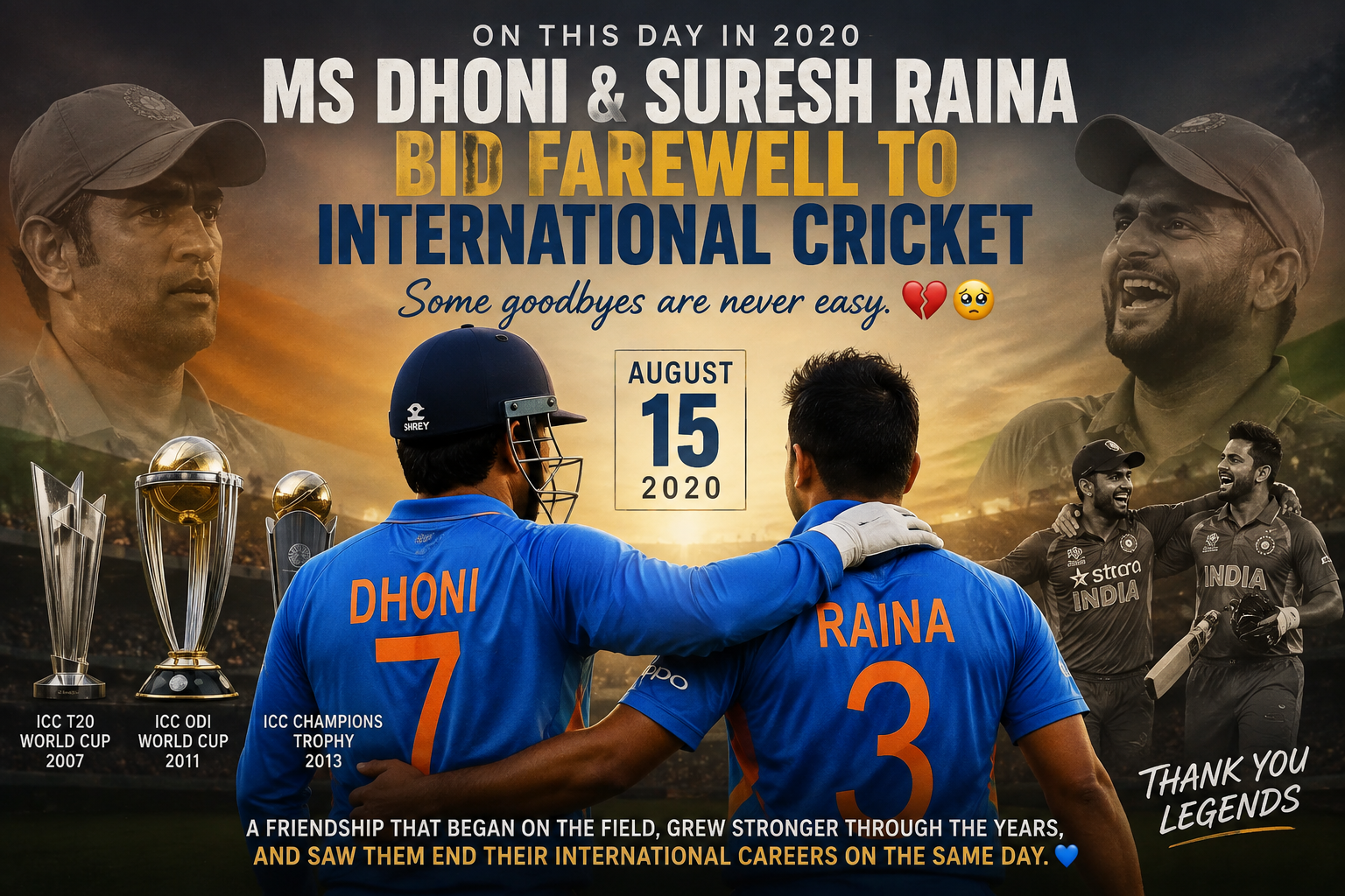 MS Dhoni & Suresh Raina Retirement: The Emotional Goodbye